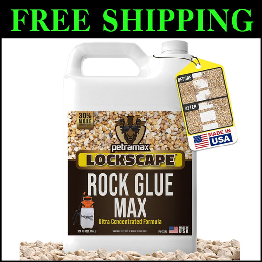 2.5 Gallon Weather-Resistant Rock Glue for Secure Landscaping & Easy Application