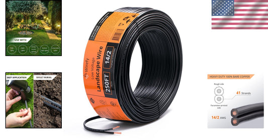 Durable 14/2 Direct Burial Copper Wire – Low Voltage Outdoor Landscape Lighting