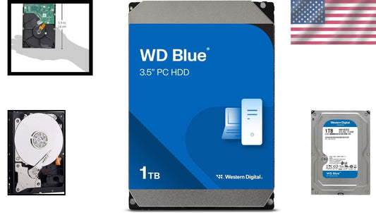 Dependable 1TB WD Blue Hybrid Drive – SATA 6 Gb/s, Perfect for Everyday Use