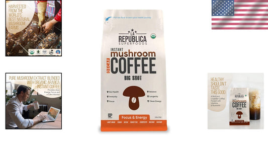 Experience Clean Energy: 120 Servings of La Republica Decaf Mushroom Coffee