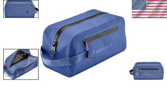 DoppSåk Large Waterproof Toiletry Bag - Leak-Proof Travel Organizer in Blue