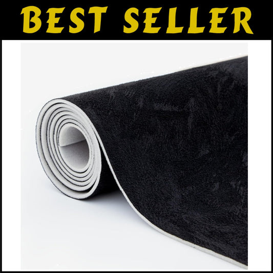 Foam-Backed Black Suede Headliner 98" L × 60" W - Ideal for DIY Projects