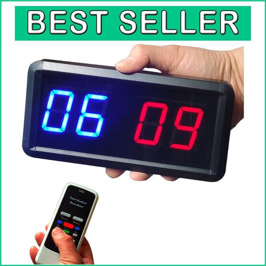 Dimmable LED Scoreboard for Basketball, Ping Pong, Baseball - Remote Control