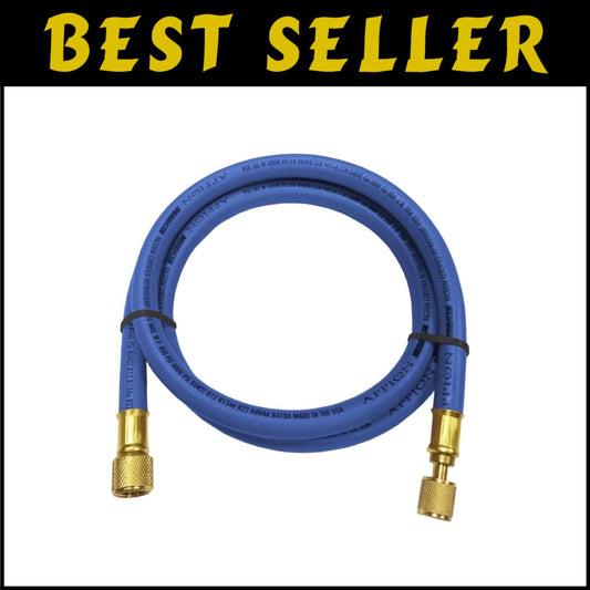 6' Vacuum Certified 3/8" Diameter Refrigerant Hose - Ultra-Flexible Blue Rubber
