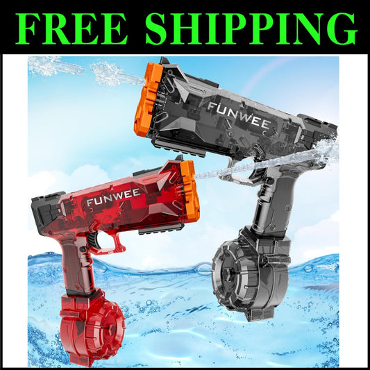 High Power Long-Range Electric Water Blasters - 2 Pack for Kids' Pool Parties