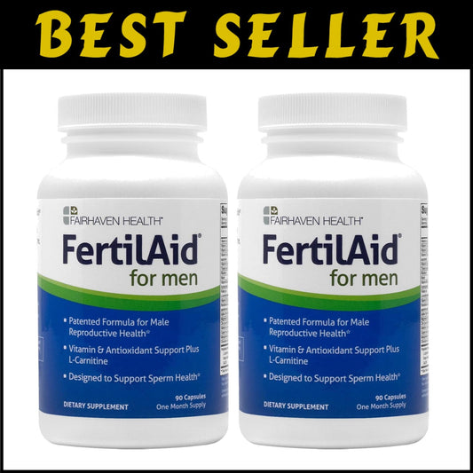 Vegan Male Fertility Multivitamins - 2 Bottles of FertilAid for Optimal Health