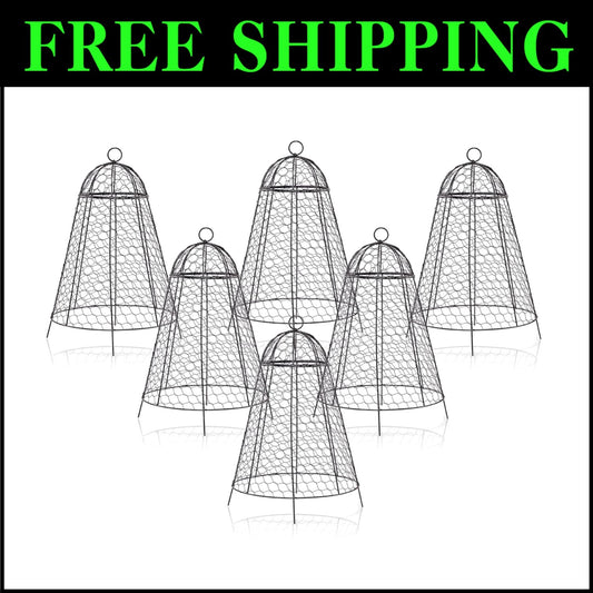 12x20 Inch Rustproof Garden Cloches - Pack of 6 for Ultimate Plant Protection