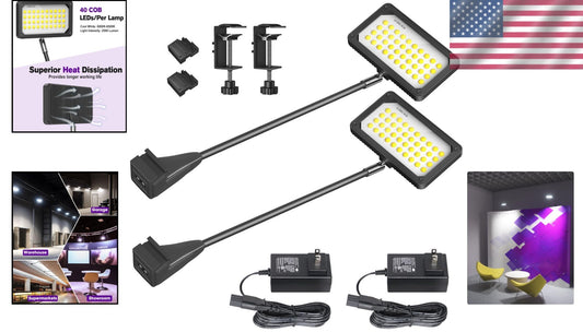 Adjustable COB LED Lighting: 2-Pack 20W Display Lights for Effective Trade Shows