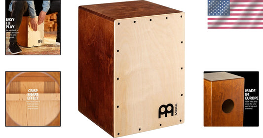 Versatile Cajon Drum with Steel Snares - Play Anywhere, No Experience Needed