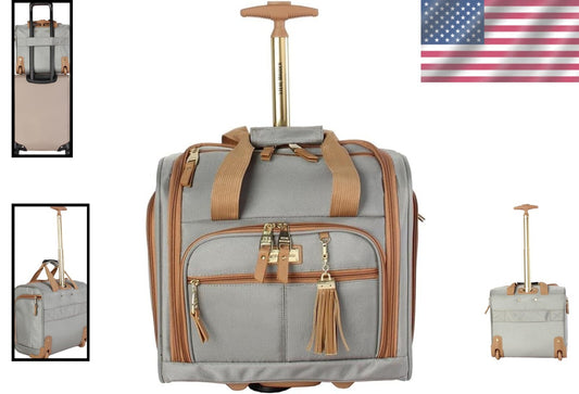 Lightweight Rolling Suitcase with 2 Wheels - Underseat Travel Bag for Women