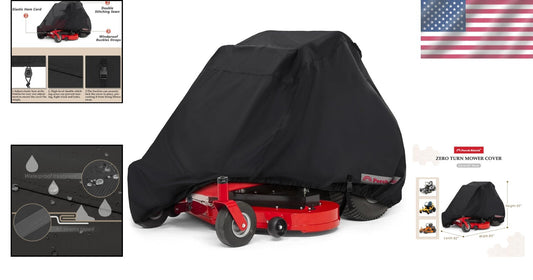 Universal Waterproof Lawn Tractor Cover for Zero Turn Mowers - Snug Fit Design