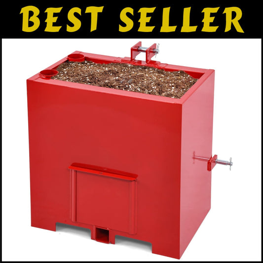 800 lbs Heavy Duty Tractor Ballast Box with Quick Hitch for Category 1 Tractors