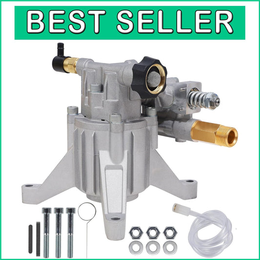 Durable Aluminum 3400 PSI Pressure Washer Pump with Thermal Relief for Longevity
