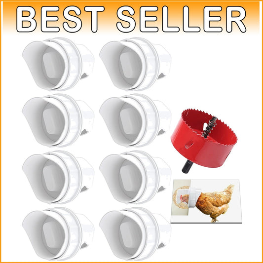 Durable Rainproof Gravity Feed Chicken Feeder Ports - Perfect for DIY Projects