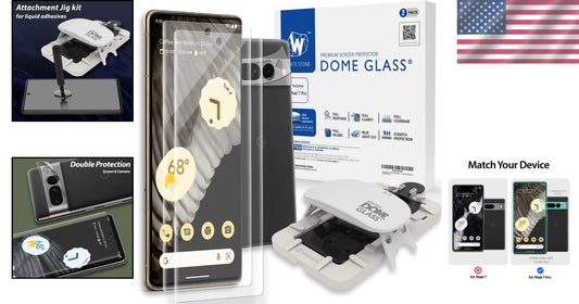2-Pack Whitestone Screen Protector & Camera Shield with UV Lamp for Pixel 7 Pro