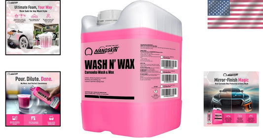 Car Wash Shampoo with Carnauba Wax - 5 Gallon Eco-Friendly Shine & Clean Formula