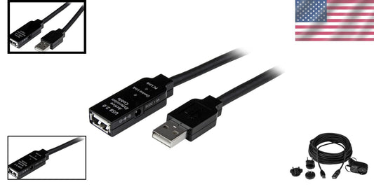 10m Active USB 2.0 Repeater Cable - Male to Female for Seamless Connectivity