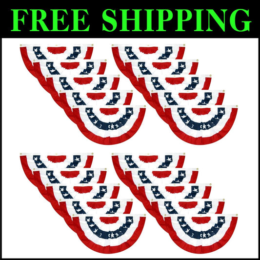 Vibrant 20PCS American Flag Banners for Independence Day and Outdoor Decor