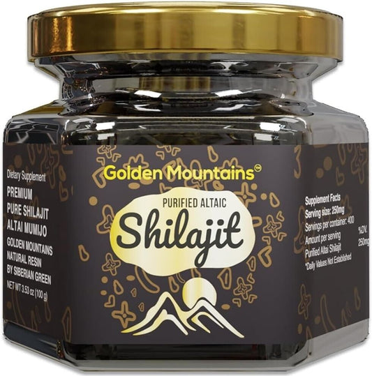 Natural Shilajit Resin 100g from Altai Mountains - Dosage Spoon Included