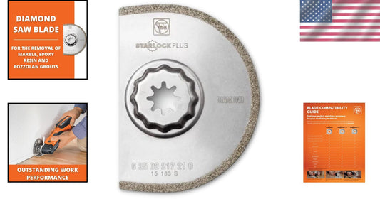 Compact Diamond Segmented Blade - 3-17/32" for Grout and Marble Renovations