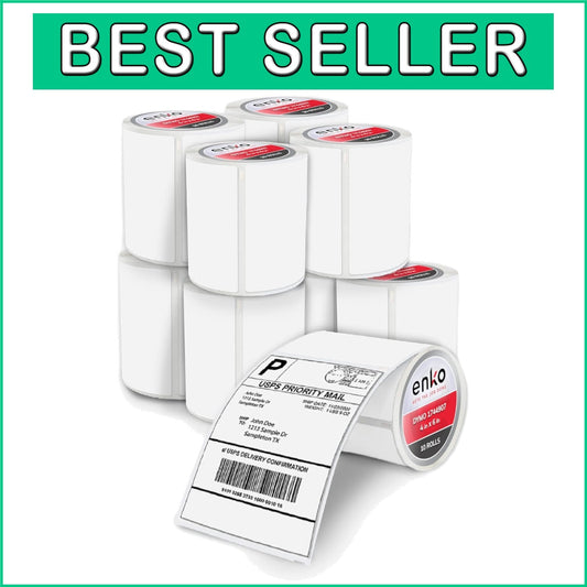 Eco-Friendly 4x6 Blank Shipping Labels - Compatible with Dymo & Zebra Printers