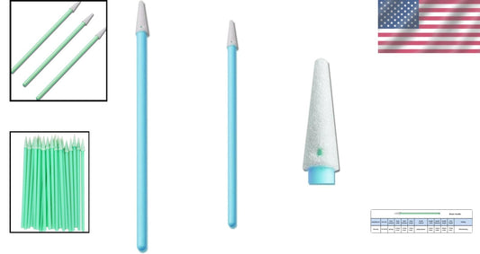 500-Pack Pointed Foam Tip Swabs - Lint-Free for Electronics & Optical Lens Care
