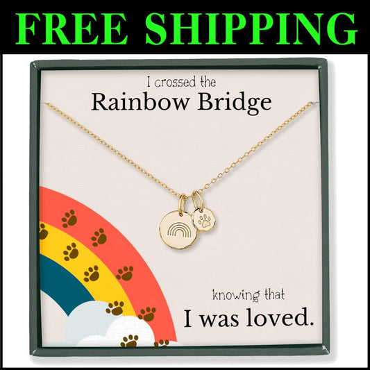 Elegant Silver or Gold Pet Memorial Jewelry - Heartfelt Sympathy Gift for Loss