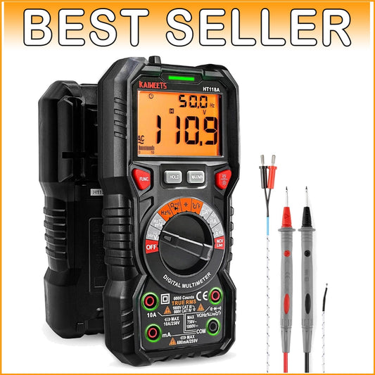 Automotive Digital Multimeter 6000 Counts: Measures Voltage, Current, Resistance