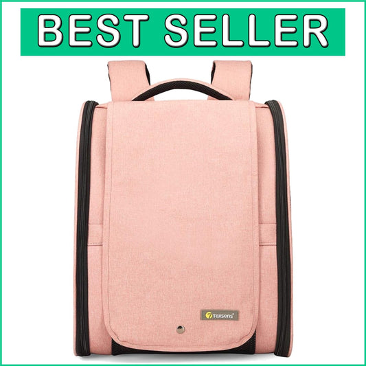 Comfortable Collapsible Pet Backpack Carrier for Small Dogs & Cats Up to 17 lbs