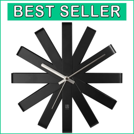 12-Inch Modern Ribbon Wall Clock - Silent Quartz Movement & Stylish Design