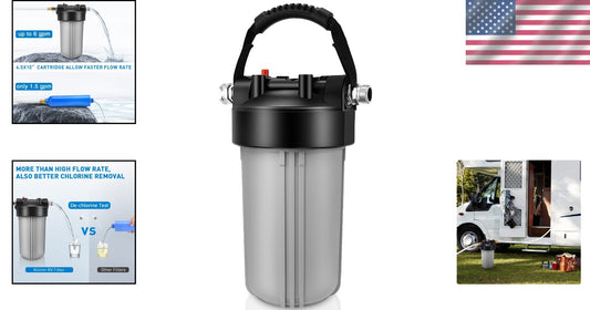 Premium 5-Stage RV Water Filter System - Clog-Resistant & Portable Solution