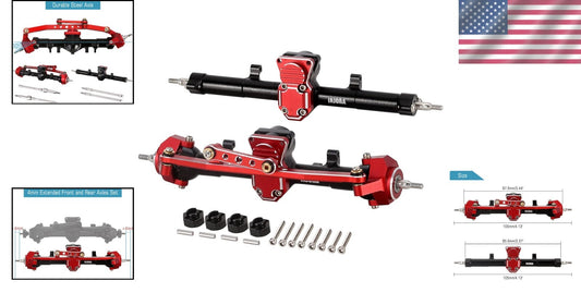 +4mm Extended RC Axles Set for Bronco, Gladiator, Deadbolt - Enhanced Stability