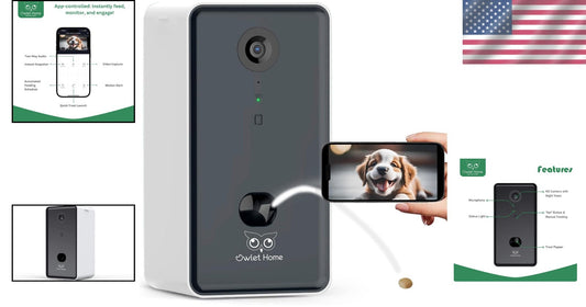 Interactive Pet Camera with Motion Detection, Treat Tossing & 1080P Video