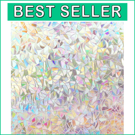 3D Rainbow Window Film – Heat Control | Easy Install & Semi-Private Cling Film