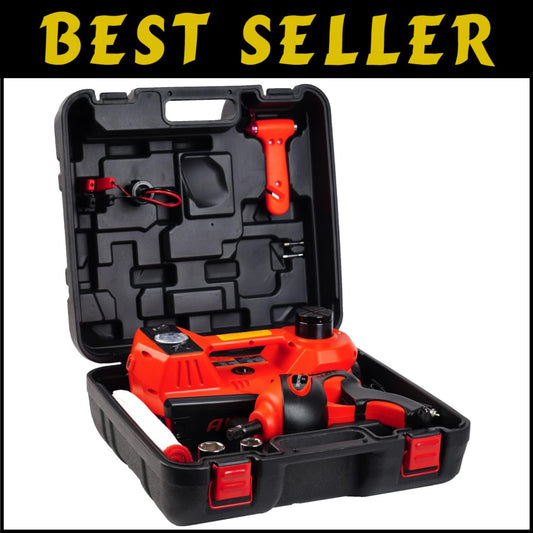 Portable 12V Electric Jack Kit: 5 Ton Capacity with Impact Wrench & Accessories
