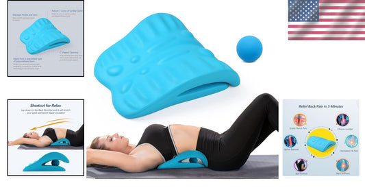 C-Shaped Back Stretching Cushion with Massage for Sciatica and Stenosis Relief