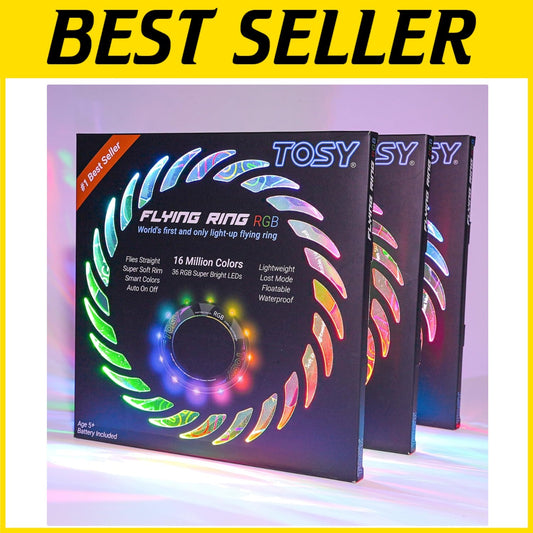 Safe Soft Rim Flying Ring - Auto Light Up with 4000 Throws, Ideal for Family Fun