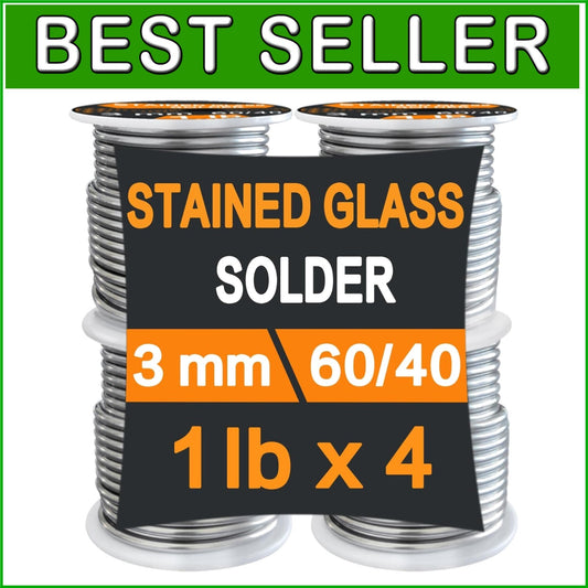 4 lb of 60/40 Tin-Lead Solder for Crafting - Perfect for Stained Glass Gilding
