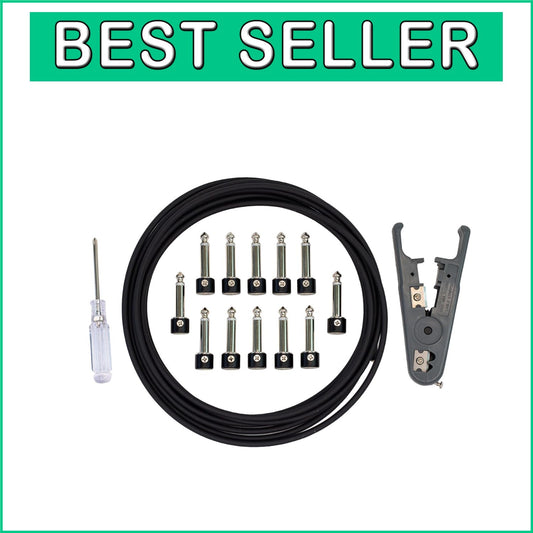6 Piece Solderless Guitar Pedal Patch Cable Set - Ideal for Tidy Pedalboards
