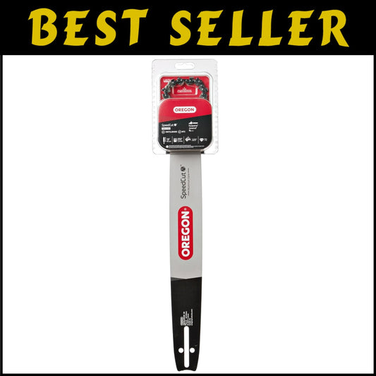 18-Inch Replacement Chainsaw Bar & Chain Combo - Lightweight Iron & Low Kickback