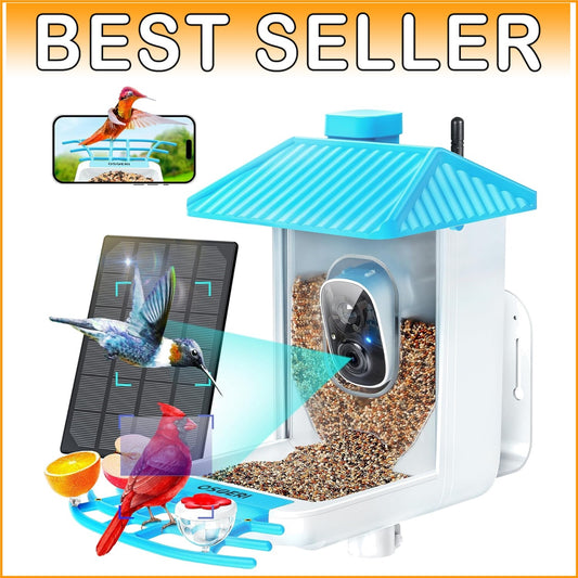 Wireless Bird Feeder with Solar Camera - Real-Time Bird Watching from Your Phone