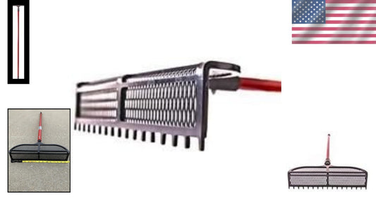 Effortless Cleanup Beach Rake for Safe Family Enjoyment - 60" Handle Made in USA
