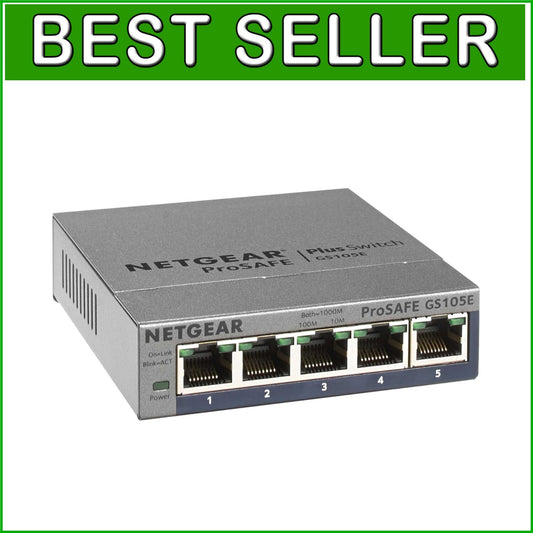 5-Port Gigabit Ethernet Managed Switch with Lifetime Protection - Easy Setup
