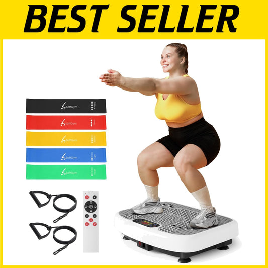 Efficient Vibrating Plate for Home Workouts - 400 lbs Capacity & Non-Slip Design