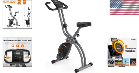 Durable Alloy Steel Folding Exercise Bike with Resistance Bands for All Heights