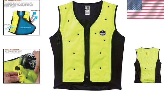 Durable Zipper Closure Cooling Vest - Evaporative Comfort for Active Lifestyles