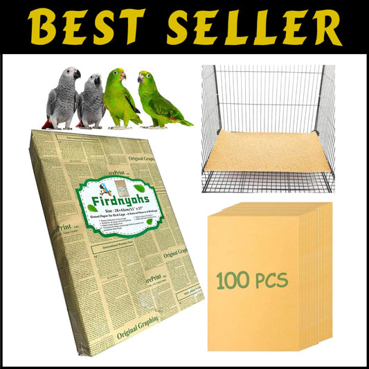 Extra Large 100PCS Bird Cage Paper Liners - Natural Sea Sand for Healthier Birds