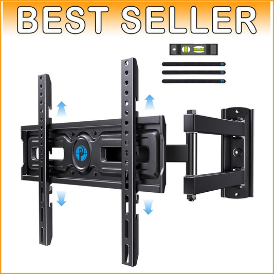 Durable Full Motion Wall Mount for TVs 26-60 Inches - Tilt & Swivel Convenience