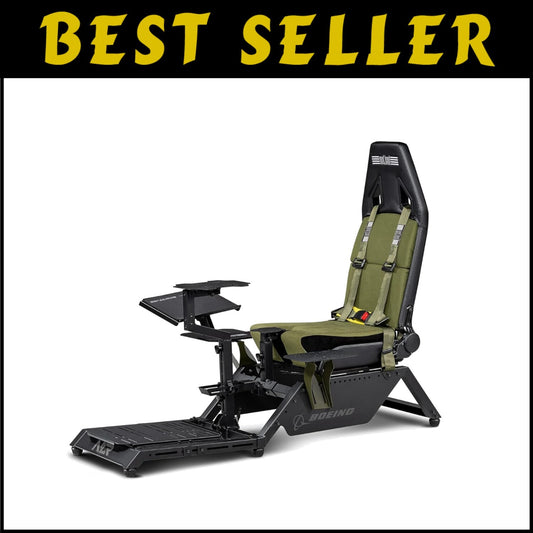 Next Level Boeing Flight Simulator Cockpit: Military Green for Immersive Gaming