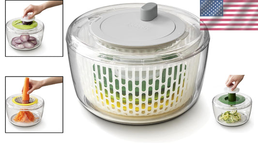 Durable 4-Piece Salad Preparation Kit: Spinner, Cutter, Grater for Fresh Meals
